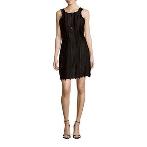 Sandro NWT Black Fringe Dress